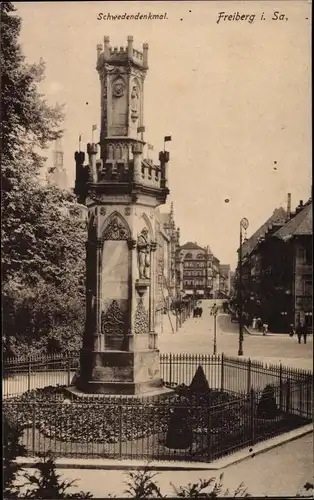 Ak Freiberg in Sachsen, Schwedendenkmal