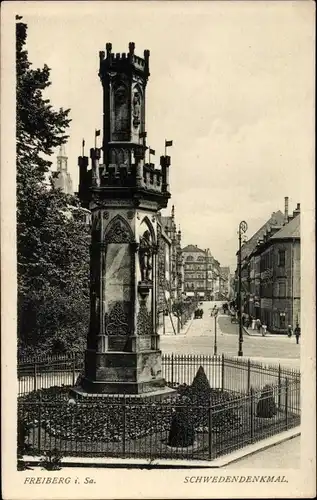 Ak Freiberg in Sachsen, Schwedendenkmal