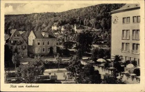 Ak Oberschlema Bad Schlema in Sachsen, Blick vom Kurhaus