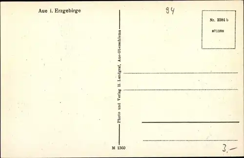 Ak Aue im Erzgebirge Sachsen, Gesamtansicht