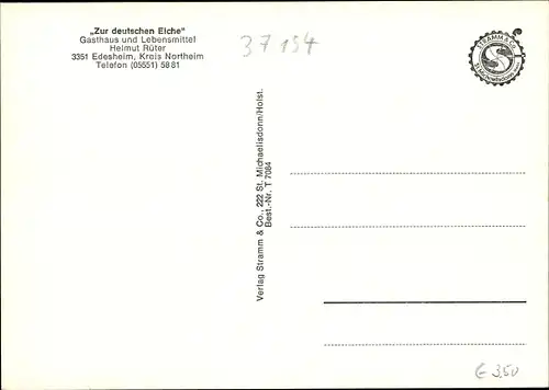 Ak Edesheim Northeim in Niedersachsen, Kirche, Ehrenmal, Gaststätte, Geschäft