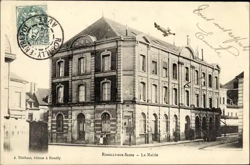 Ak Romilly sur Seine Aube, La Mairie