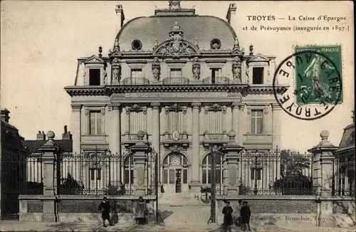 Ak Troyes Aube, La Caisse d'Epargne