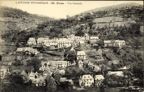 Ak Pons Aveyron, Gesamtansicht