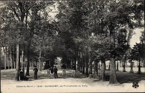 Ak Guingamp Cotes d'Amor, Les Promenades du Vally