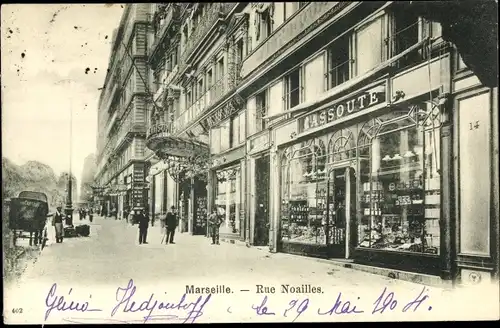 Ak Marseille Bouches du Rhône, Rue Noailles