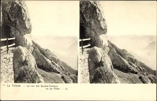 Stereo Ak Kanton Luzern Schweiz, Pilatus, Lac des Quatre Cantons