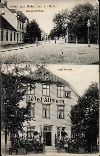 Ak Rotenburg an der Wümme, Großestraße, Hotel Altwein