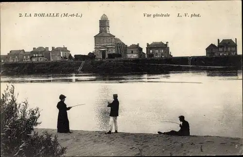 Ak La Bohalle Maine-et-Loire, Vue générale, Angler, Kirche