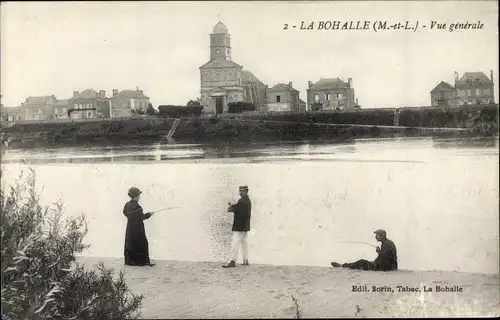 Ak La Bohalle Maine-et-Loire, Vue générale, Angler, Kirche