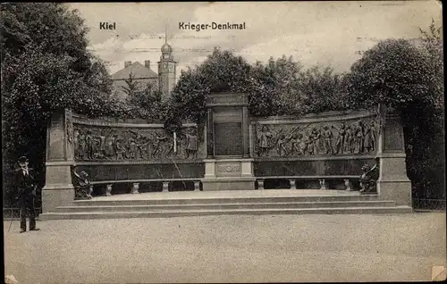 Ak Hansestadt Kiel, Krieger-Denkmal