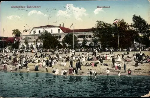 Ak Möltenort Heikendorf an der Kieler Förde, Badestrand