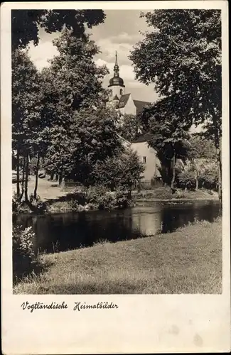 Ak Straßberg Plauen im Vogtland, Kirche, Fotograf G. Dick