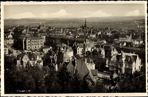 Ak Plauen im Vogtland, Gesamtansicht, Vogelschau