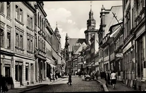 Ak Werdau an der Pleiße in Sachsen, August Bebel Straße