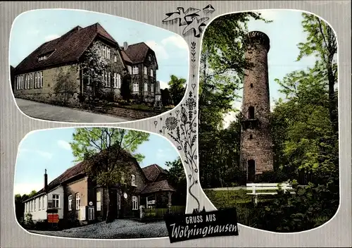 Ak Wölpinghausen in Niedersachsen, Gasthof, Turm