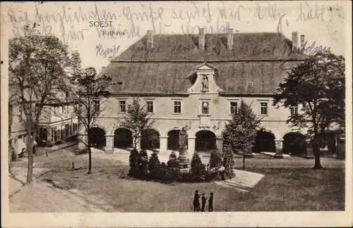 Ak Soest in Nordrhein Westfalen, Rathaus