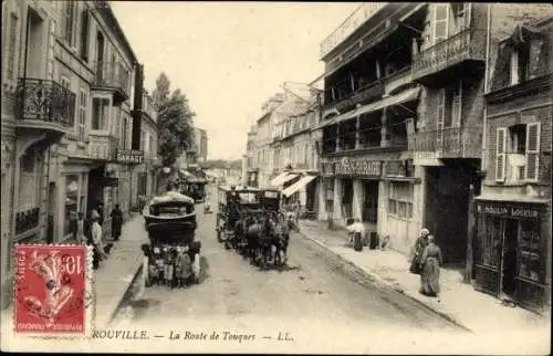 Ak Trouville sur Mer Calvados, La Route de Touques