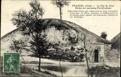 Ak Trainel Aube, Le Puy du Guet, Restes des anciennes Fortifications