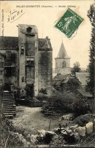 Ak Salles Courbatiès Aveyron, Ancien Château, Église