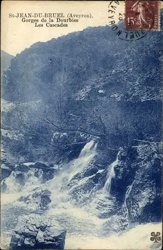 Ak Saint Jean du Bruel Aveyron, Gorges de la Dourbies, Les Cascades