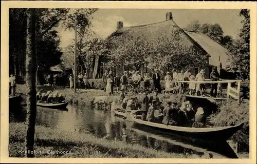 Ak Giethoorn Overijssel Niederlande, Ruderpartie
