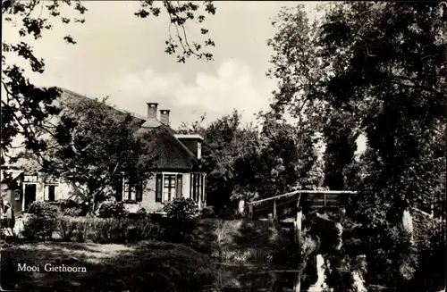 Ak Giethoorn Overijssel Niederlande, Ortspartie