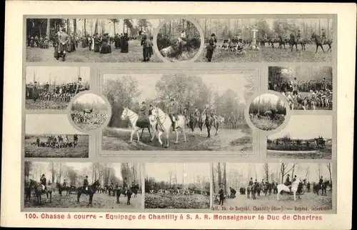 Ak La Chasse a Courre, Equipage de Chantilly, Monseigneur le Duc de Chartres