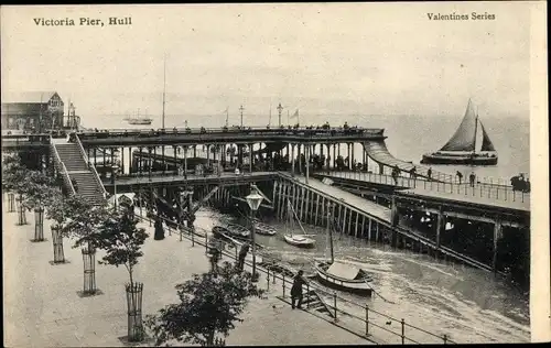 Ak Kingston upon Hull Yorkshire, Victoria Pier
