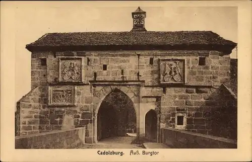 Ak Cadolzburg in Mittelfranken, Äußeres Burgtor