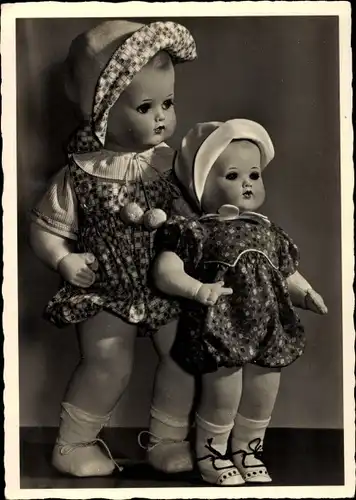Ak Zwei Puppen