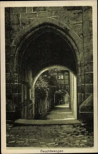 Ak Feuchtwangen in Mittelfranken, Tor, Gasse