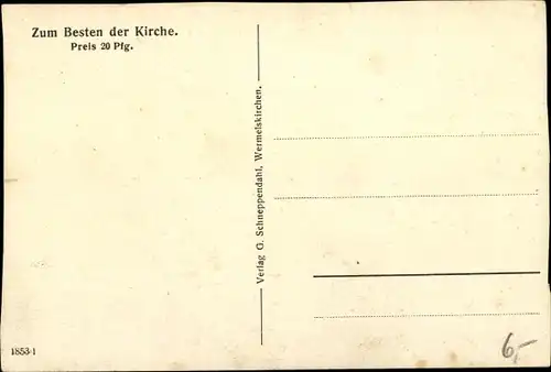 Ak Burscheid in Nordrhein Westfalen, Katholische Pfarrkirche, Innenansicht