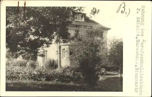 Foto Ak Burscheid in Nordrhein Westfalen, Wohnung des Berufsschuldirektors P. Schmidt, Blumenstraße