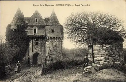 Ak Bourg D´Ire Maine-et-Loire, Ruines de la Bigeotiere