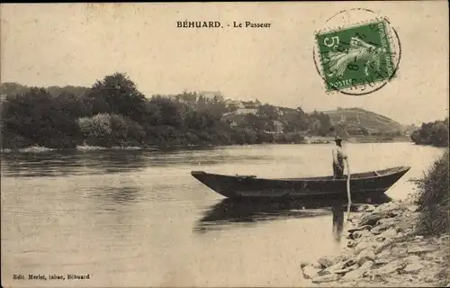 Ak Béhuard Maine-et-Loire, Le Passeur, Fähre