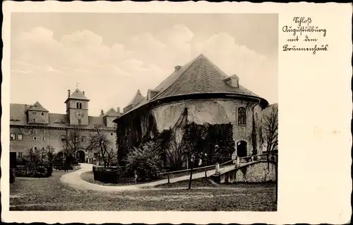 Ak Augustusburg im Erzgebirge, Schloss mit dem Brunnenhaus