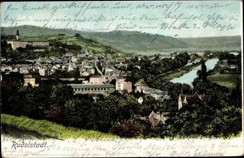 Ak Rudolstadt in Thüringen, Totalansicht, Schloss Heidecksburg