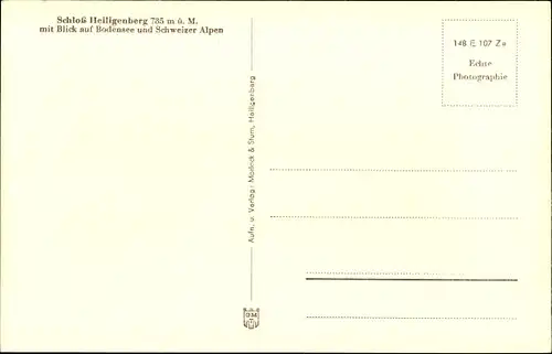 Ak Heiligenberg Bodenseekreis, Schloss mit Umgebung