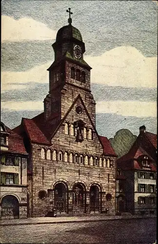 Künstler Ak Nürnberg, Katholische Kirche St Bonifatius, Pfarrei St Elisabeth