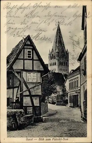 Ak Soest in Nordrhein Westfalen, Blick zum Patrokli Dom