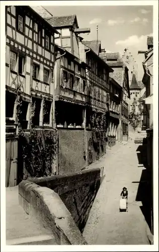 Ak Meersburg am Bodensee, Die Steigstraße