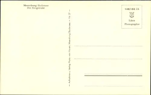 Ak Meersburg am Bodensee, Die Steigstraße