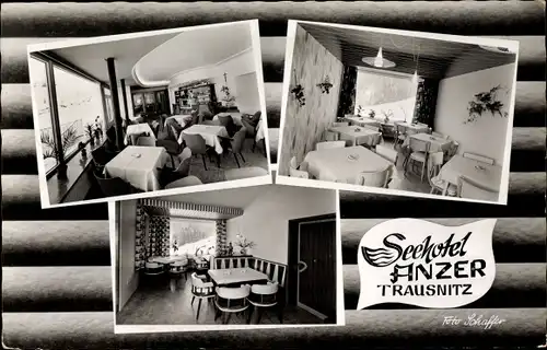 Ak Trausnitz in Bayern, Seehotel Anzer, Innenansichten