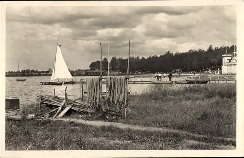 Ak Neumünster in Holstein, Einfelder See, Segelpartie