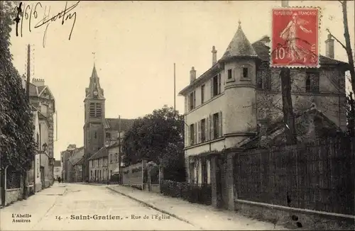 Ak Saint Gratien Val d’Oise, Rue de l'Eglise