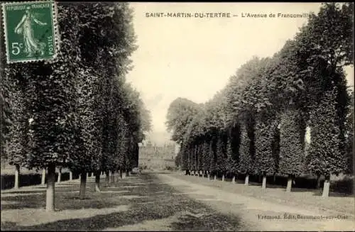 Ak Saint Martin du Tertre Val d´Oise, L'Avenue de Franconville