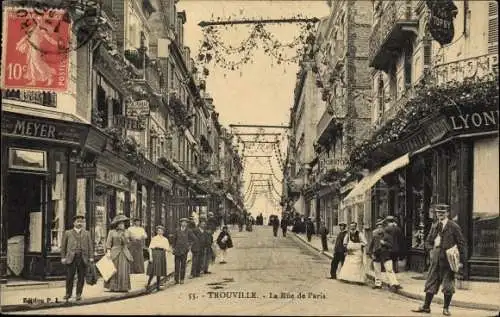 Ak Trouville Calvados, La Rue de Paris