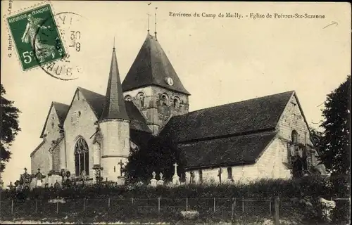 Ak Poivres Aube, Eglise Sainte Suzanne