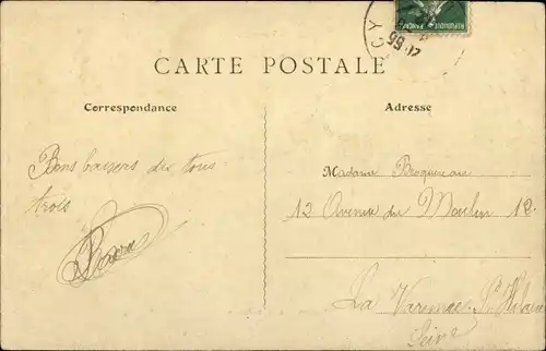 Ak Plancy l’Abbaye Aube, Vue de l'Aube, Fähre, Schleuse